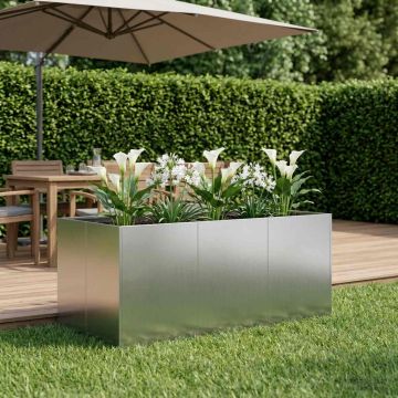 Vaso da giardino Argento 120 x 80 x 60 cm Acciaio zincato