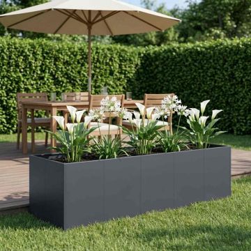 Vaso da giardino Antracite 200 x 80 x 60 cm