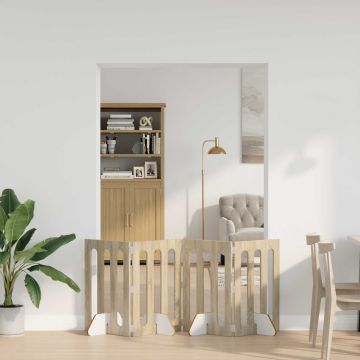 Recinto pieghevole per animali 4 pz Rovere Sonoma