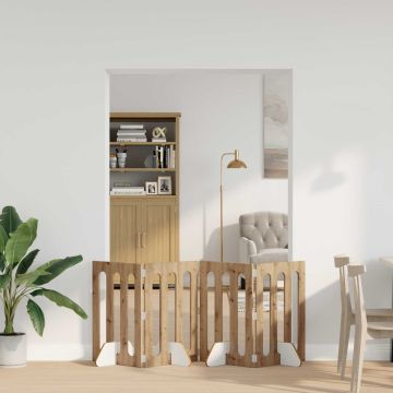 Recinto pieghevole per animali 4 pz Rovere Artigianale