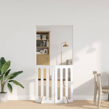 Recinto pieghevole per animali 2 pz Bianco 100,5 x 38 x 90 cm