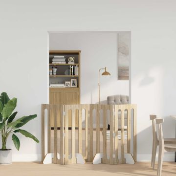 Recinto pieghevole per animali 4 pz Rovere Sonoma