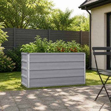 Letto rialzato da giardino Grigio 100 x 40 x 55 cm