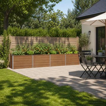 Letto rialzato da giardino Marrone legno 320 x 40 x 55 cm