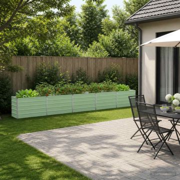 Letto rialzato da giardino Verde Pastello 400 x 40 x 55 cm