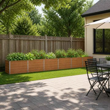 Letto rialzato da giardino Marrone legno 480 x 40 x 55 cm