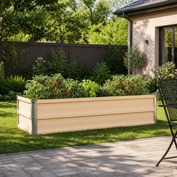 Letto rialzato da giardino Avorio 100 x 40 x 24 cm