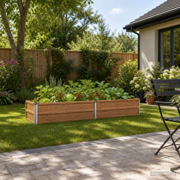Letto rialzato da giardino Marrone legno 160 x 40 x 24 cm