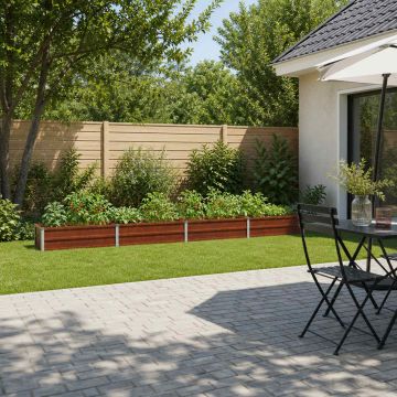 Letto rialzato da giardino Ruggine 320 x 40 x 24 cm cartone