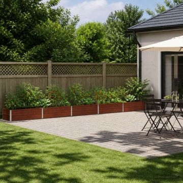 Letto rialzato da giardino Ruggine 400 x 40 x 24 cm cartone