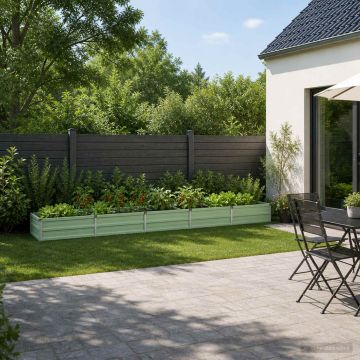 Letto rialzato da giardino Verde Pastello 400 x 40 x 24 cm