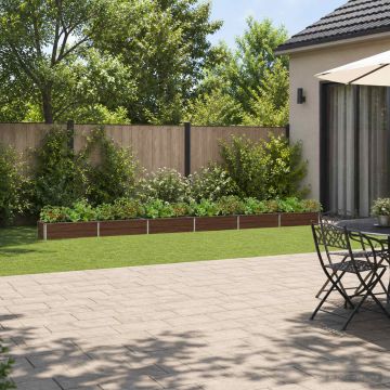 Letto rialzato da giardino Nero 480 x 40 x 24 cm