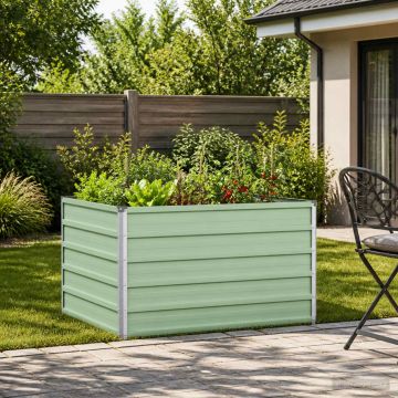 Letto rialzato da giardino Verde Pastello 100 x 80 x 55 cm