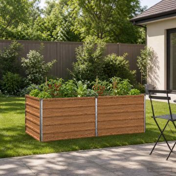Letto rialzato da giardino Marrone legno 160 x 80 x 55 cm