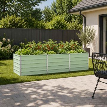 Letto rialzato da giardino Verde Pastello 240 x 80 x 55 cm