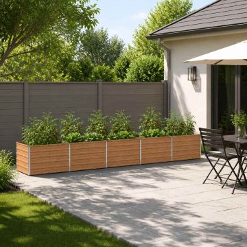 Letto rialzato da giardino Marrone legno 400 x 80 x 55 cm
