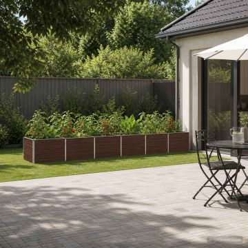 Letto rialzato da giardino Nero 480 x 80 x 55 cm
