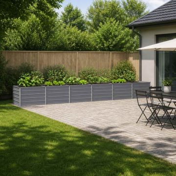 Letto rialzato da giardino Grigio 480 x 80 x 55 cm