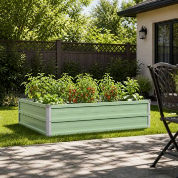 Letto rialzato da giardino Verde Pastello 100 x 80 x 24 cm