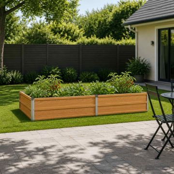Letto rialzato da giardino Naturale 160 x 80 x 24 cm