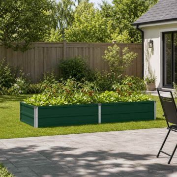 Letto rialzato da giardino Verde 160 x 80 x 24 cm
