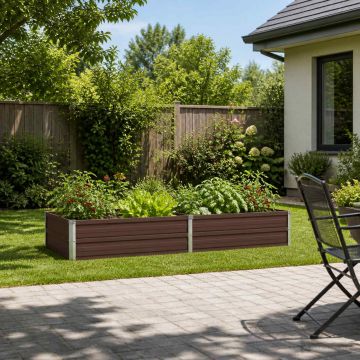Letto rialzato da giardino Marrone 160 x 80 x 24 cm