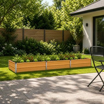 Letto rialzato da giardino Naturale 240 x 80 x 24 cm