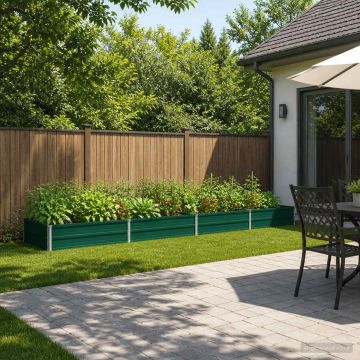 Letto rialzato da giardino Verde 320 x 80 x 24 cm