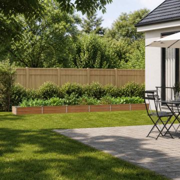 Letto rialzato da giardino Marrone legno 600 x 80 x 24 cm