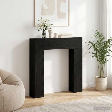 Cornice per camino Rovere Nero 102 x 18 x 100,5 cm