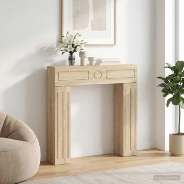 Cornice per camino Rovere Sonoma 102 x 18 x 100,5 cm