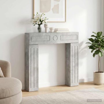 Cornice per camino Grigio Cemento 102 x 18 x 100,5 cm