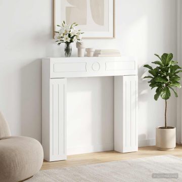 Cornice per camino Bianco Lucido 102 x 18 x 100,5 cm