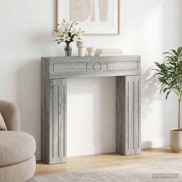 Cornice per camino Sonoma grigio 102 x 18 x 100,5 cm