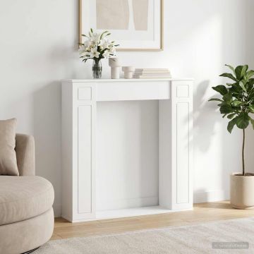 Cornice per camino Bianco 100 x 20 x 100 cm