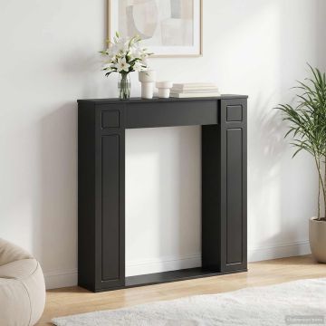 Cornice per camino Nero 100 x 20 x 100 cm Legno ingegnerizzato