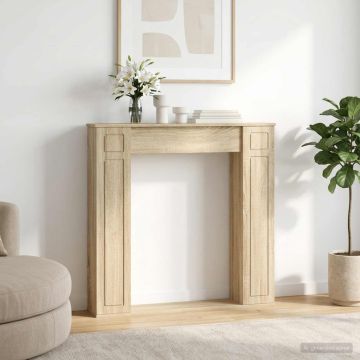 Cornice per camino Rovere Sonoma 100 x 20 x 100 cm