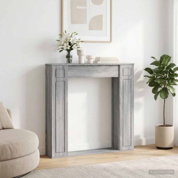 Cornice per camino Sonoma grigio 100 x 20 x 100 cm