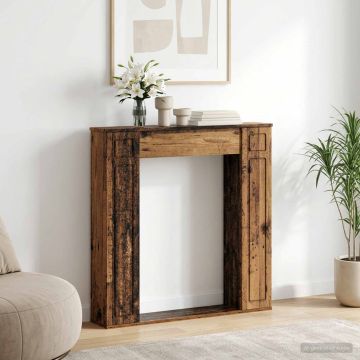 Cornice per camino Legno antico 100 x 20 x 100 cm