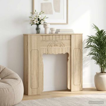 Cornice per camino Rovere Sonoma 93 x 20 x 89 cm