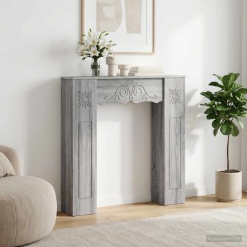 Cornice per camino Sonoma grigio 102 x 20 x 102 cm