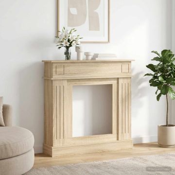 Cornice per camino Rovere Sonoma 102 x 26 x 100 cm