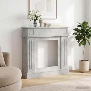 Cornice per camino Grigio Cemento 102 x 26 x 100 cm