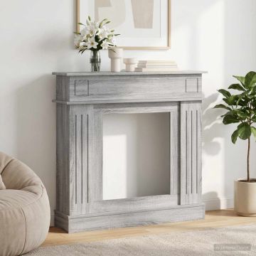 Cornice per camino Sonoma grigio 102 x 26 x 100 cm