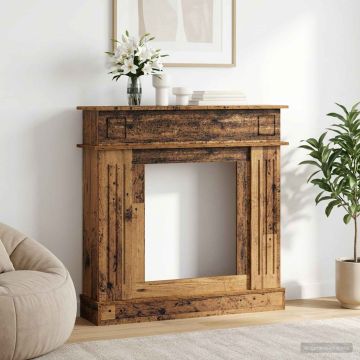 Cornice per camino Legno antico 102 x 26 x 100 cm