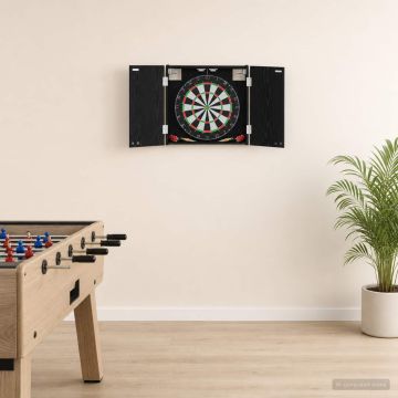 Armadio per Dartboard Rovere Nero 56 x 12 x 53,5 cm