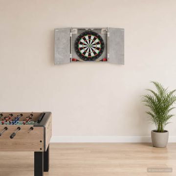 Armadio per Dartboard Grigio Cemento 56 x 12 x 53,5 cm