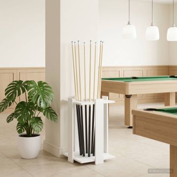 Supporto per stecche da biliardo Legno ingegnerizzato Bianco
