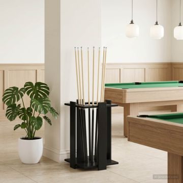 Supporto per stecche da biliardo Legno ingegnerizzato Nero