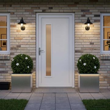Fioriera da giardino con LED 2 pz Argento 50 x 60 x 48 cm